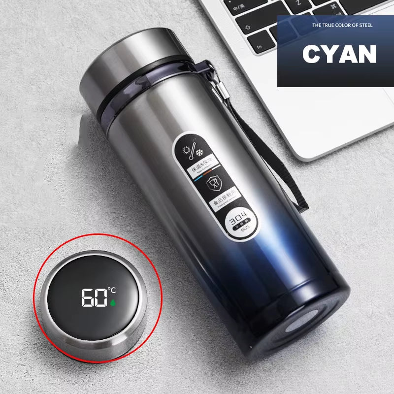 500Ml-1Liter Stainless Steel Thermos Bottle with LED Temperature Display Sus304 Tea Water Bottle Vacuum Flask Portable Cups
