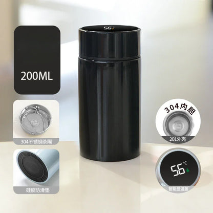 200ML Smart Thermos Water Bottle Intelligent Temperature Display Stainless Steel Vacuum Flasks Thermoses with Filter Tee Cup